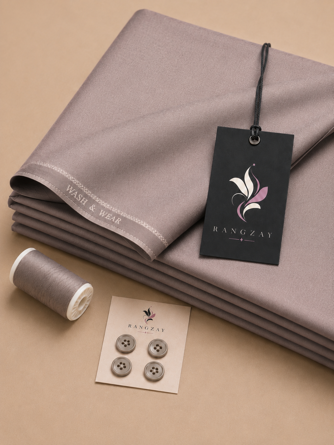 Mauve Grey Wash & Wear