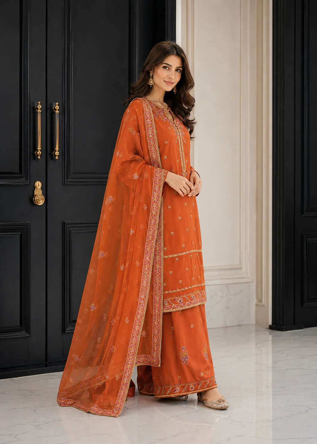 Amber Grace – Embroidered 3-Piece Lawn Suit